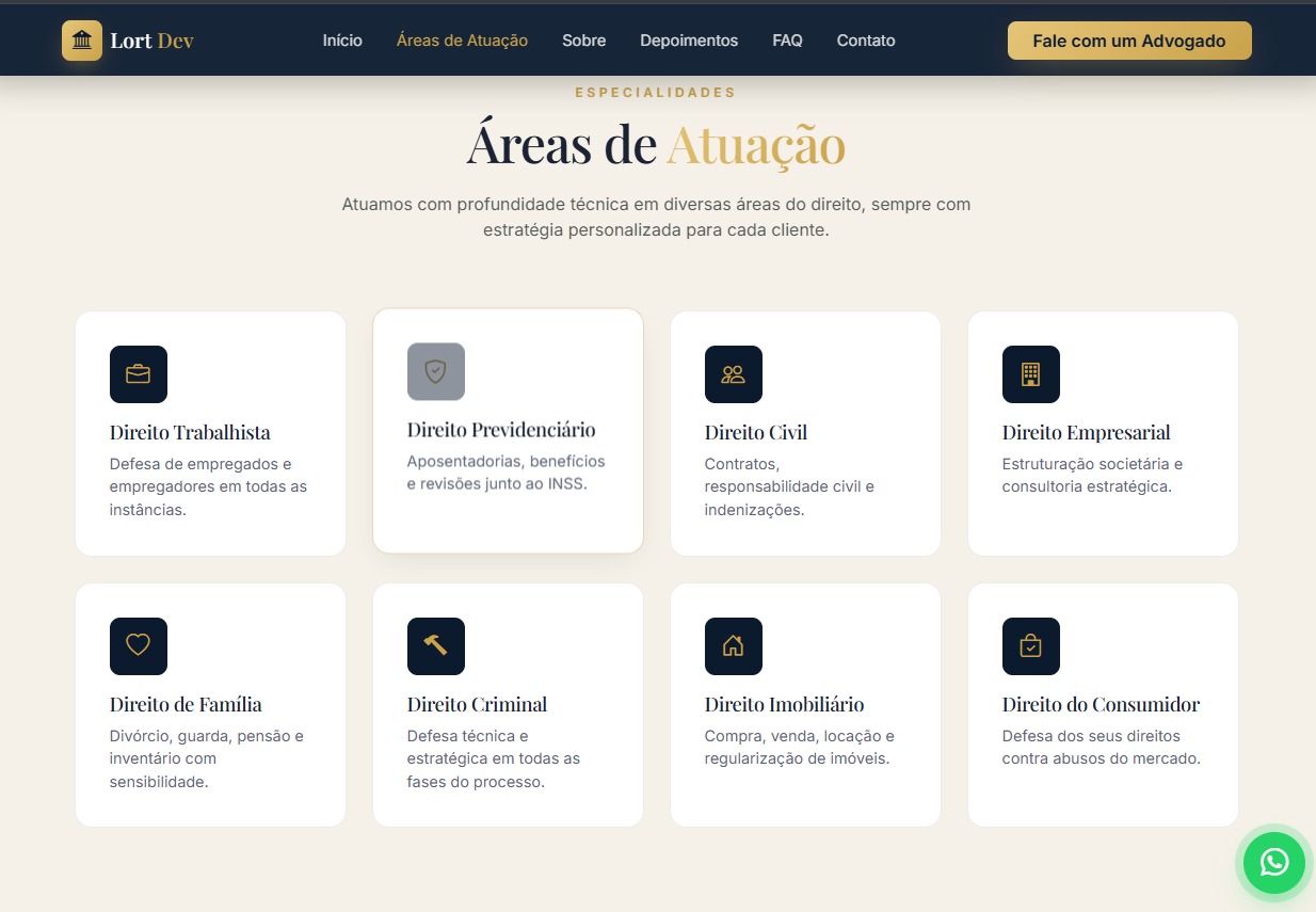 Detalhe 2 do mesmo projeto de Landing Page